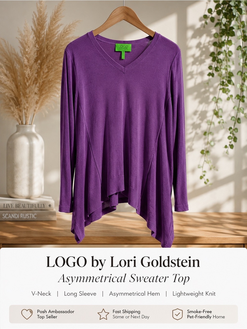 Logo purple Asimetical shirt/dress
